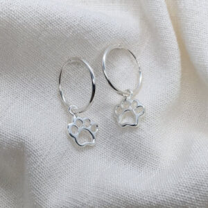 Aros huellita-plata 925 (par)