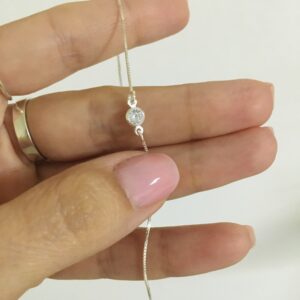 Tobillera con circonia-plata 925