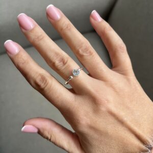 Anillo ajustable con topacio-plata 925